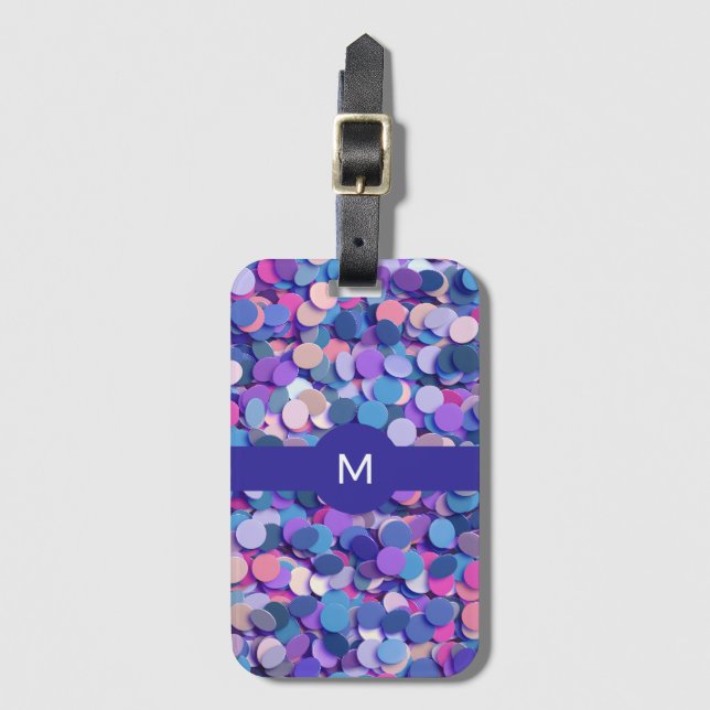 Multifärgad Confetti Bagagebricka (Framsida vertikal)