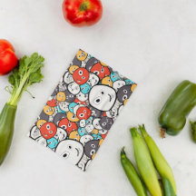 Multifärgad Doodle Monster Ansikte