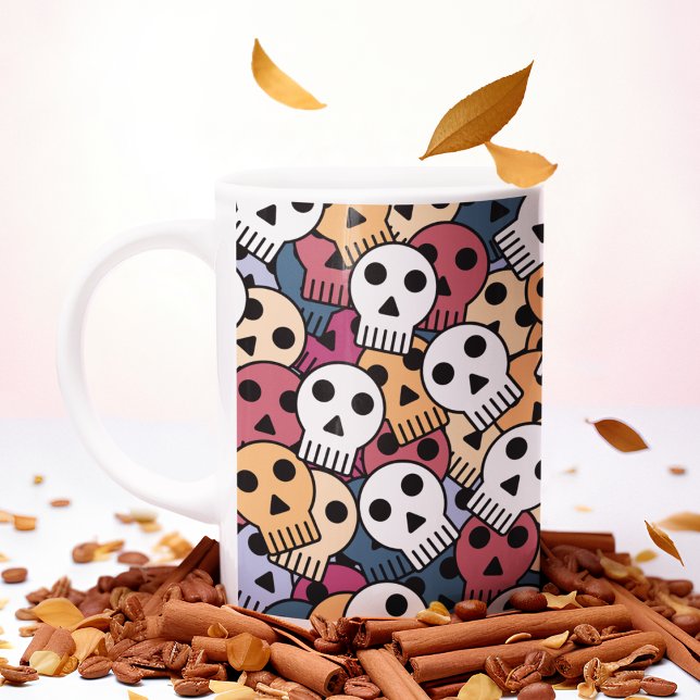 Multifärgad Döskallar Mönster Kaffemugg (Mugs and cups)
