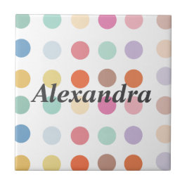 Multifärgad Dots Mönster Kakelplatta