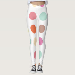Multifärgad Dots Mönster Leggings