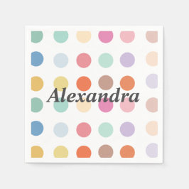 Multifärgad Dots Mönster Pappersservett