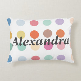 Multifärgad Dots Mönster Prydnadskudde