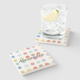 Multifärgad Dots Mönster Stenunderlägg