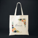 Multifärgad Elegant Blommigt Bridesmaid  Tygkasse<br><div class="desc">Den här multifärgad elegantens blommigt är en gåva från perfekt bröllop för att presentera dina brudar och maid of honor för en sommar-bröllop. Utformningen har praktiskt taget handdragna buketter av rosa,  ,  gult,  burgundi,  rött,  indigo blomma och grönt bladverk,  inspirerande naturskönhet.</div>