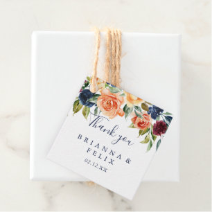 Multifärgad Elegant Blommigt Bröllop Gåvor Etiketter