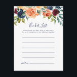 Multifärgad Elegant Blommigt Bucket-listkort Vykort<br><div class="desc">De här multifärgad-elegant-korten för blommigt är perfekten för en enkel bröllopsmottagning eller möhippa. Utformningen kännetecknas av rosa,  ,  gult,  burgundi,  rött,  indigoblommor och gröntens bladverk,  inspirerande naturskönhet. Bucket List-skylten säljs separat.</div>