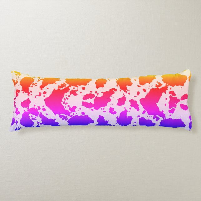 Multifärgad Exotisk textrubrik för cellutskrift Kroppskudde (Framsidan)