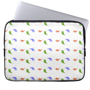 Multifärgad fåglar laptop fodral