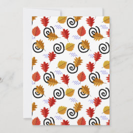 Multifärgad Fall Geographic Lövs Inbjudningar