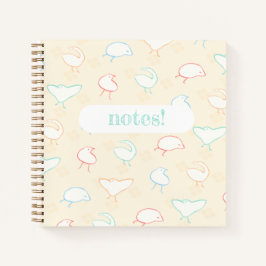 Multifärgad Fånig Birds Spiral bärbara dator