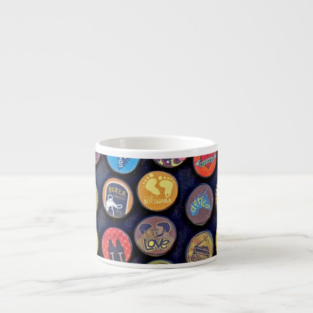 Multifärgad Faux Flaska Cap-design Espressomugg (Framsidan)