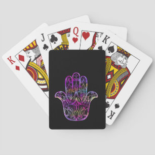 Multifärgad Filigree Hamsa Casinokort