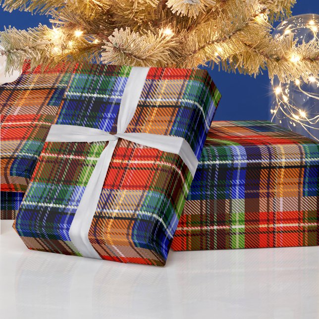 Multifärgad Flanell Play Tartan Mönster Presentpapper (Skapare uppladdad)