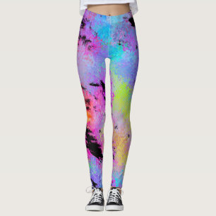 Multifärgad för abstrakt-styrd leggings