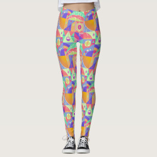 Multifärgad för geometrisk funky Kvinnor Leggings