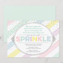 multifärgad för könsneutral baby-sprinkle-inbjudan