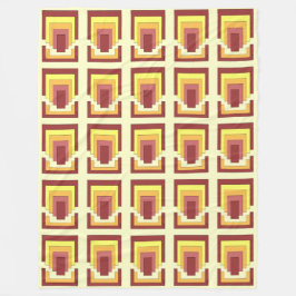 Multifärgad för rektangulär Abstrakt (70:s Stil) Fleecefilt