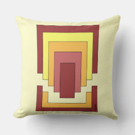 Multifärgad för rektangulär Abstrakt (70:s Stil) Kudde