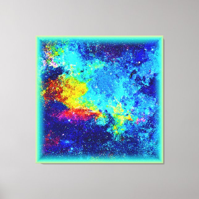 Multifärgad Galaxy-design. Köp nu Canvastryck (Framsida)