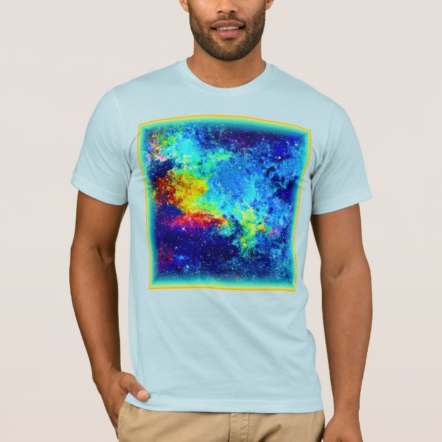 Multifärgad Galaxy-design. Köp nu T Shirt (Framsida)