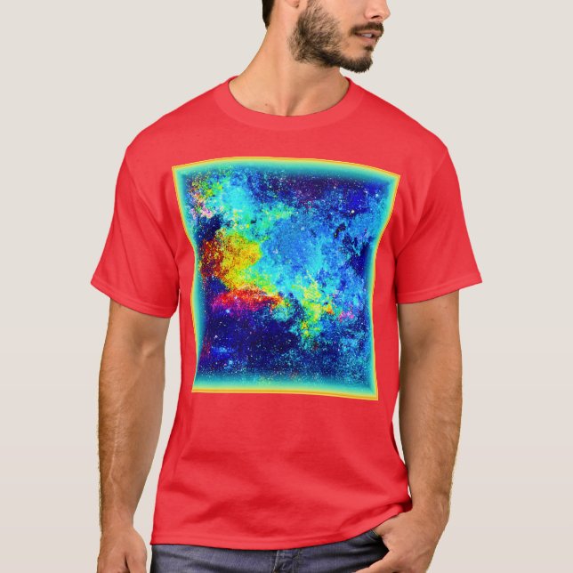 Multifärgad Galaxy-design. Köp nu T Shirt (Framsida)