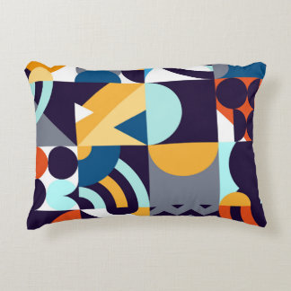 Multifärgad geometri: Primitiv formfusion Fusion Prydnadskudde