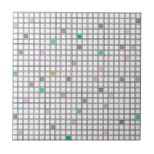 Multifärgad geometrisk kontrollerad Mönster Kakelplatta