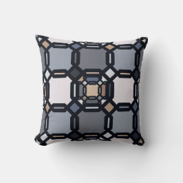 Multifärgad geometrisk ornament i muterade skuggor kudde