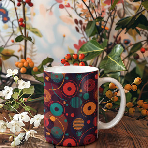 Multifärgad Geometriska former mönster Kaffemugg