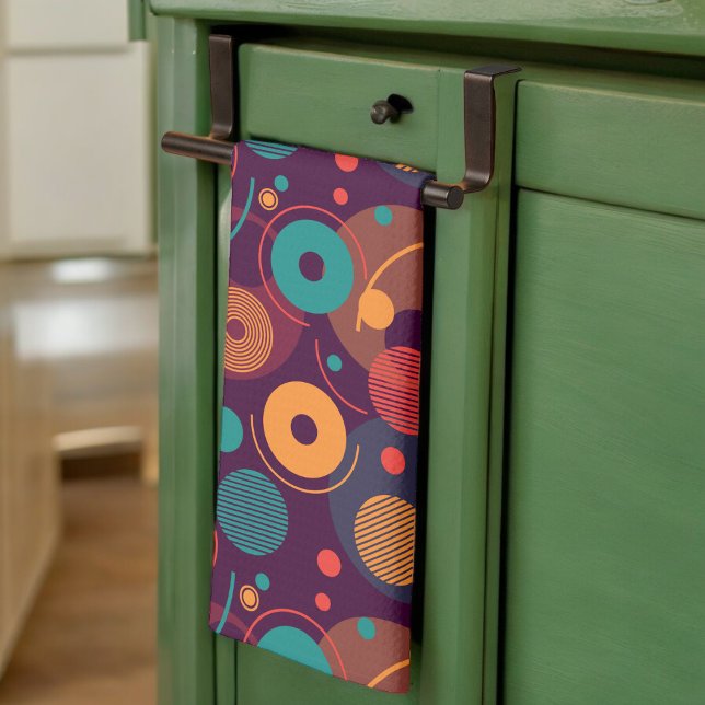 Multifärgad Geometriska former mönster Kökshandduk (Kitchen Towel)