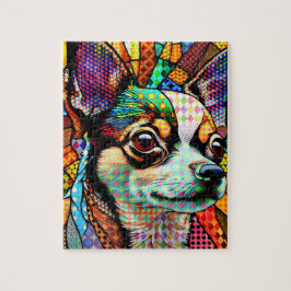 Multifärgad Glass Chihuahua Hund 171 Pussel
