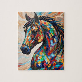 Multifärgad Glass Mosaic Horse 15 Pussel