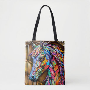 Multifärgad Glass Mosaic Stil Horse 14 Tygkasse