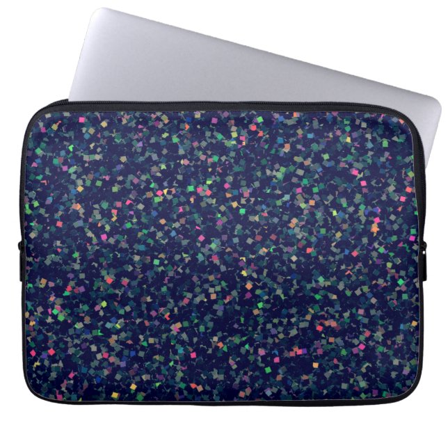 Multifärgad Glitter Confetti Laptop Fodral (Framsidan)