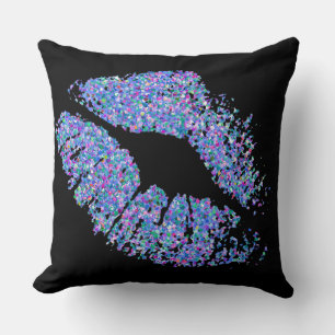 Multifärgad Grit Glitter Läppar #32 Kudde
