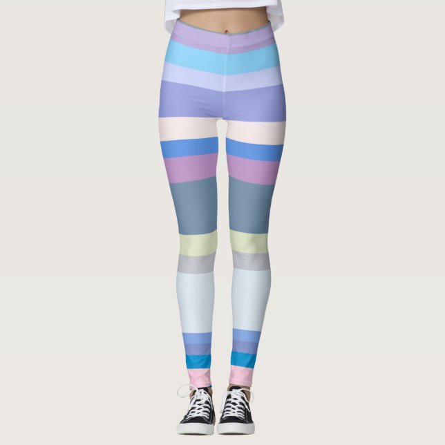 Multifärgad Grönt/Grått/iger/Rosa/Lila/blå Leggings (Framsida)
