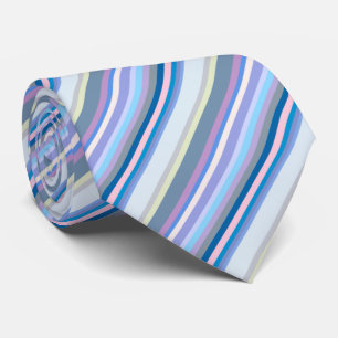 Multifärgad Gult/Grått/iger/Rosa/Lila/blått Slips