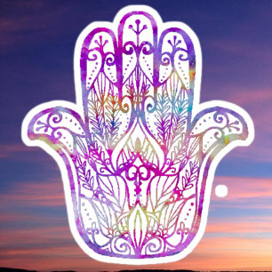Multifärgad Hamsa Klistermärken