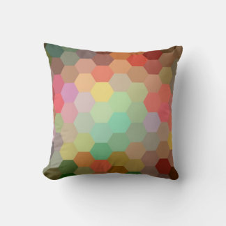 Multifärgad Hexagon Chevron Mönster Kudde