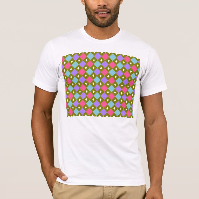 Multifärgad Honeycomb Manar Tee Shirt (Framsida)
