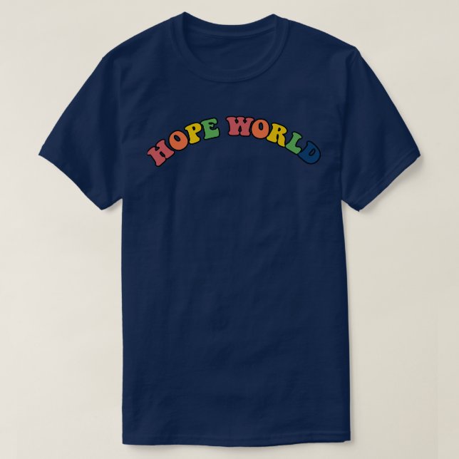Multifärgad Hope World Hobicore, Hobi T Shirt (Design framsida)