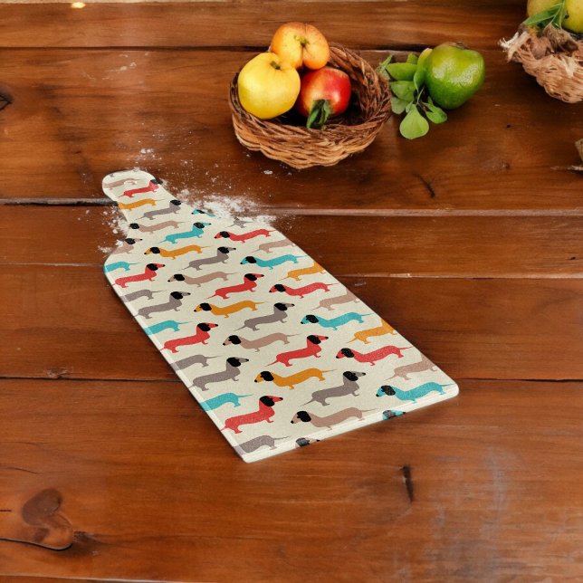 Multifärgad Hundar Mönster (Chopping Board)