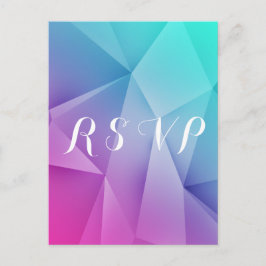 Multifärgad Jewel Tones Bröllop OSA vycard Inbjudan Vykort