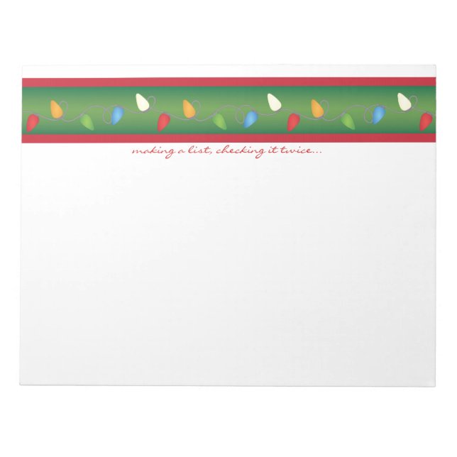 Multifärgad jul i Ljus Helgdag Anteckningsblock (Framsida)