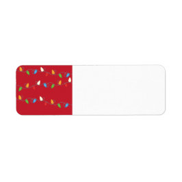 Multifärgad jul i Ljus Helgdag Returadress Etikett