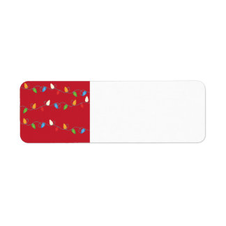 Multifärgad jul i Ljus Helgdag Returadress Etikett