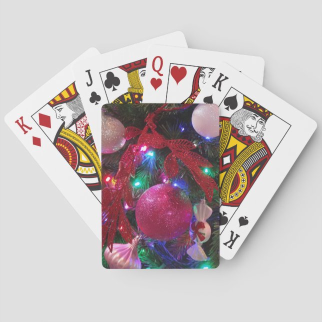 Multifärgad Julgran färgad Helgdag Casinokort (Baksidan)