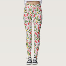 Multifärgad Julgran Leggings