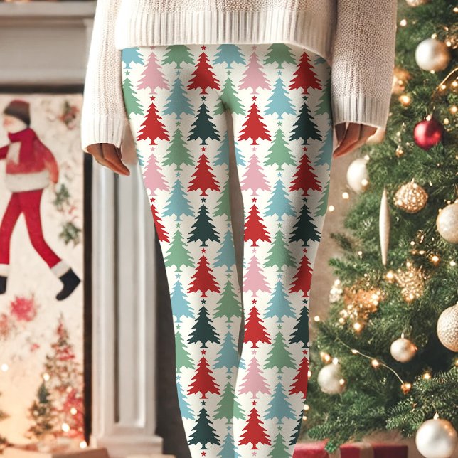 Multifärgad Julgran Mönster Helgdag Leggings (Skapare uppladdad)